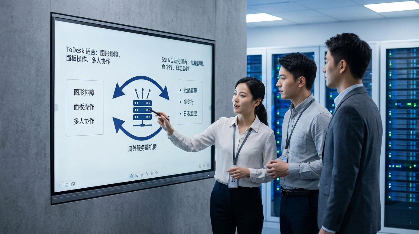 跨境电商运维如何用 ToDesk 管理海外独立站服务器 4 跨境电商运维 ToDesk 远程管理海外独立站服务器适用边界对比